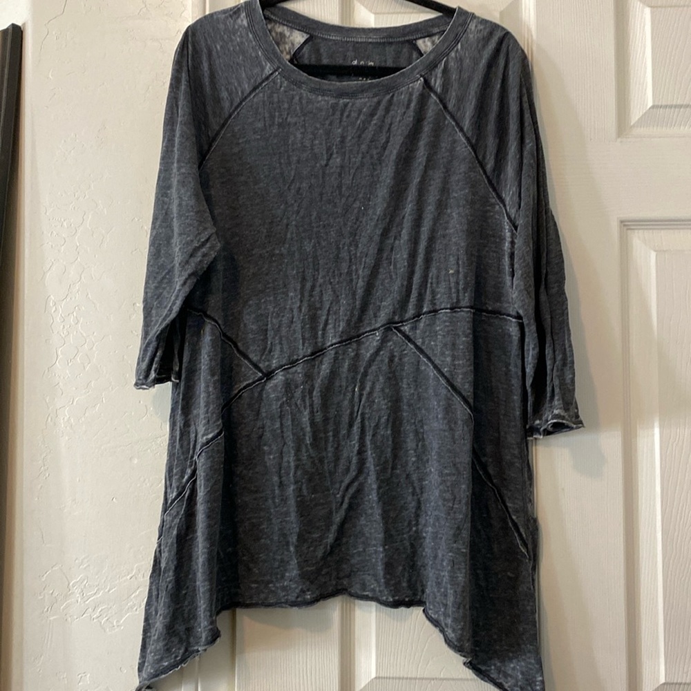Calvin Klein gray wash raglan top